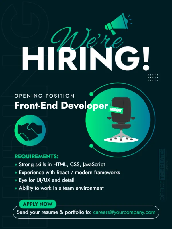 Job Opening Announcement (Modern Corporate)