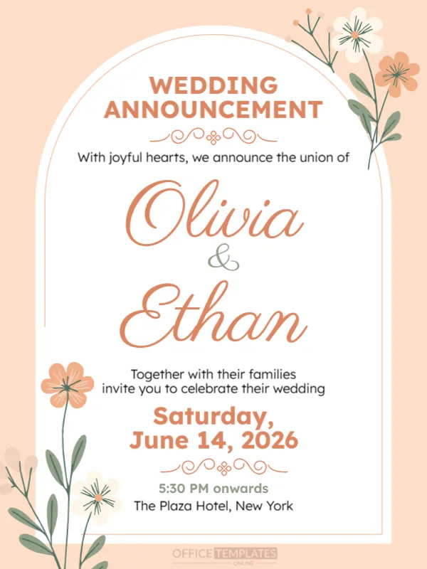 Wedding Announcement (Elegant Minimal)