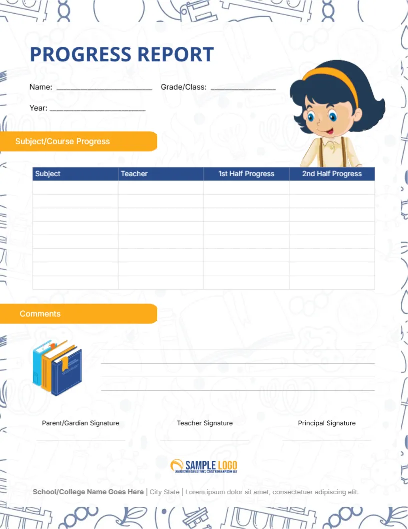 Mid-Term Report Card Template | Office Templates Online