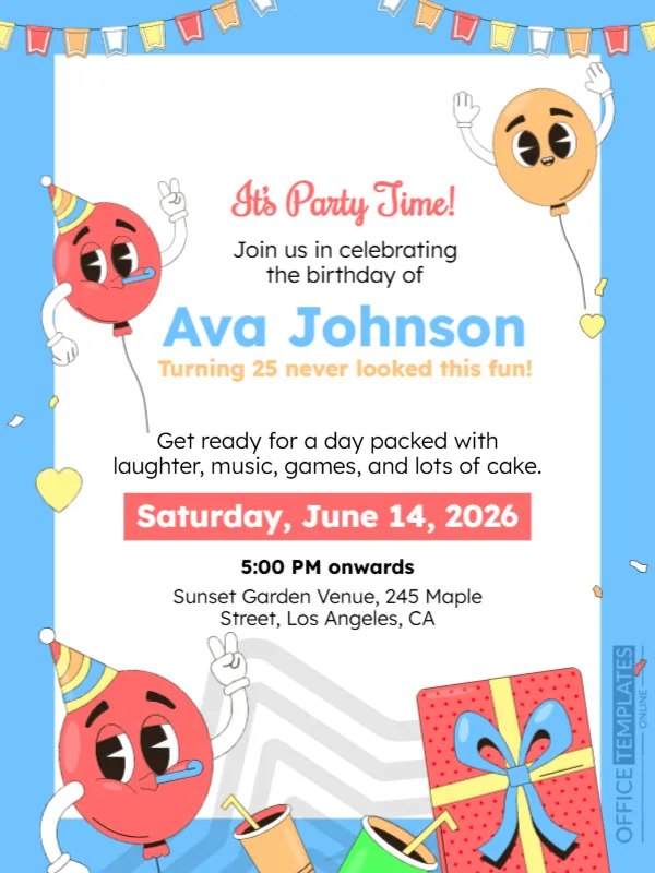 Birthday Announcement (Fun & Colorful)