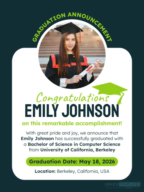 Graduation Announcement (Formal Clean Style)
