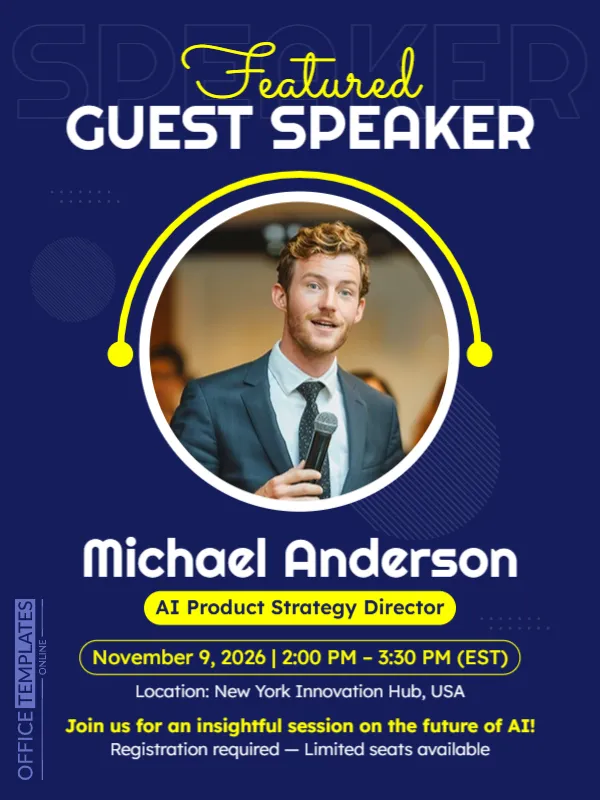 Speaker Announcement (Highlight Card Style)