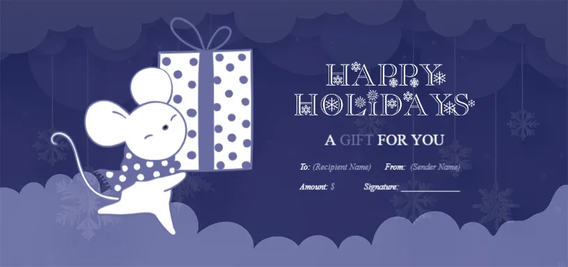 Holiday Gift Voucher Template