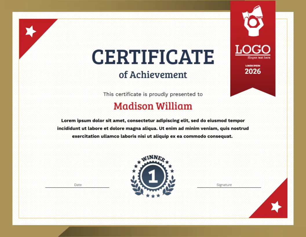 Achievement Certificate Template