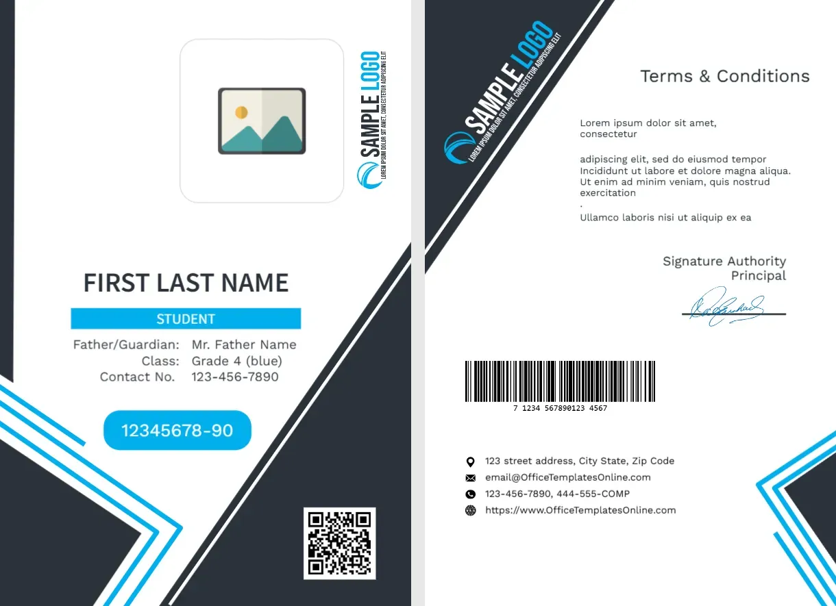 ID Card Design for School Student