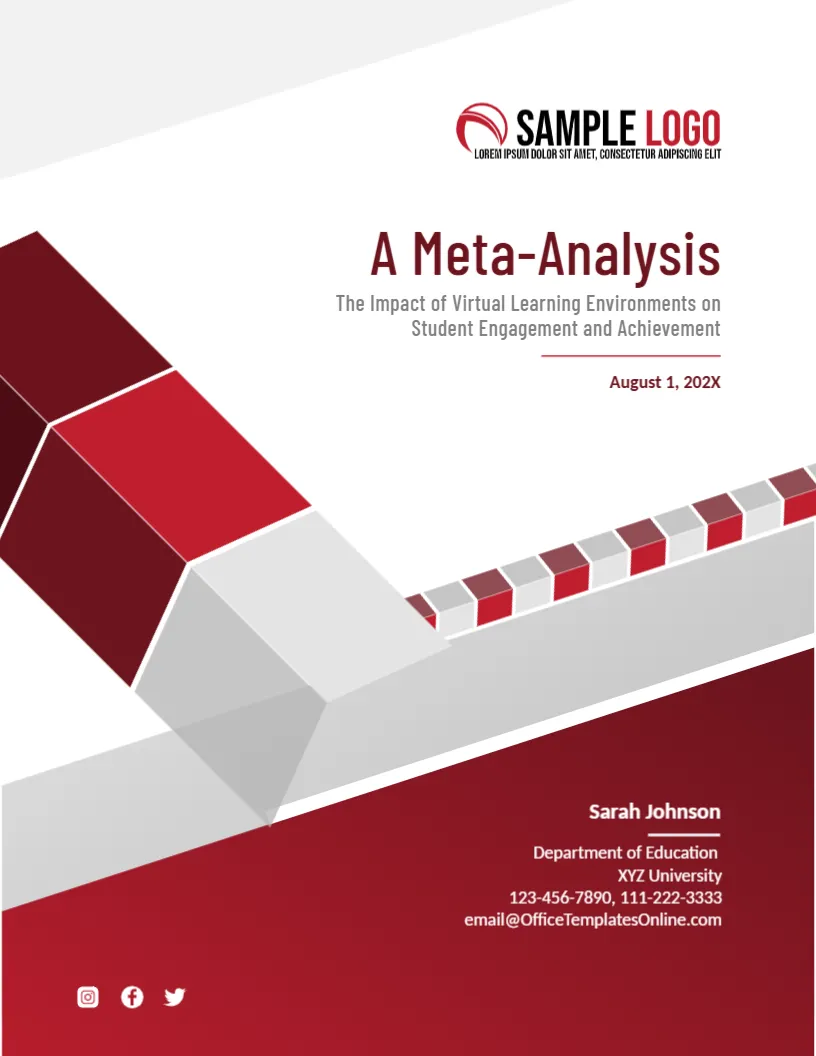 Educational Thesis Cover Page Template