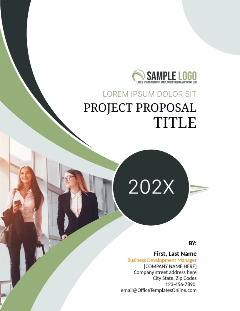 Cover Page Template for Project Proposal