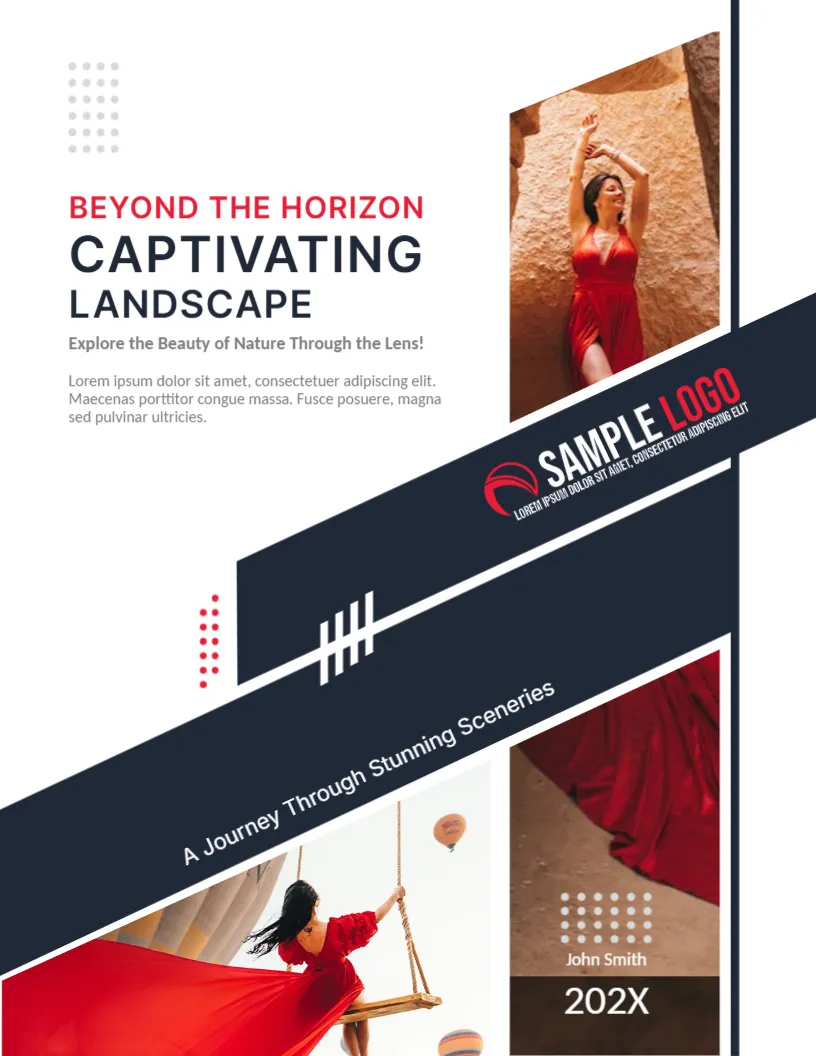 Cover Page Template for Landscape Photography Book