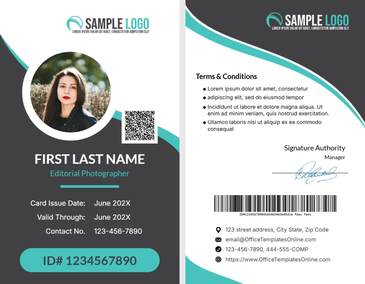 Editorial Photographer ID Card