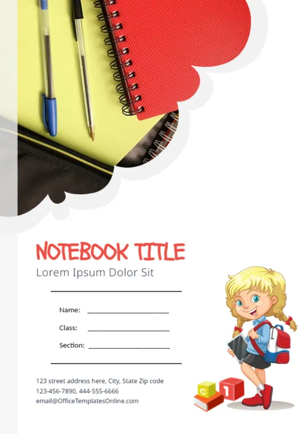 Spiral Notebook Template in A6 Size
