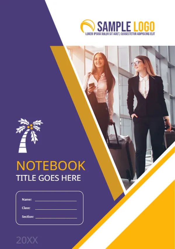Cover Page Template for Traveler Notebook in B6 Size