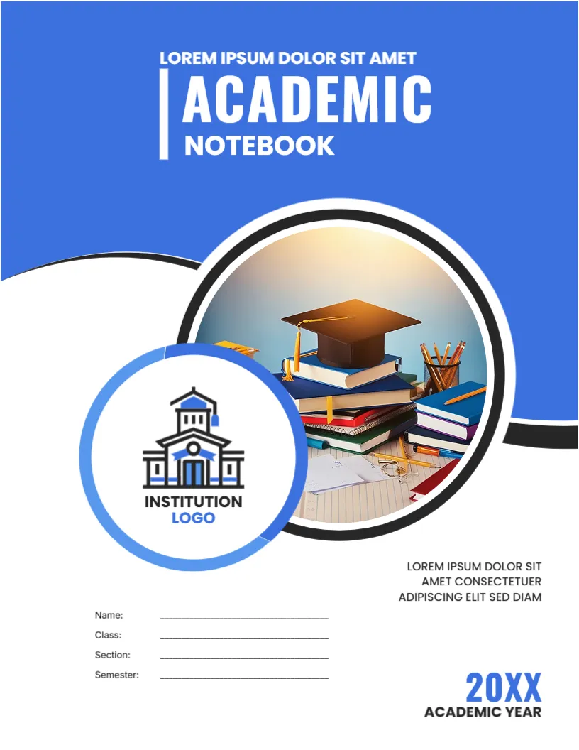 Cove Page Template for Academic Notebook