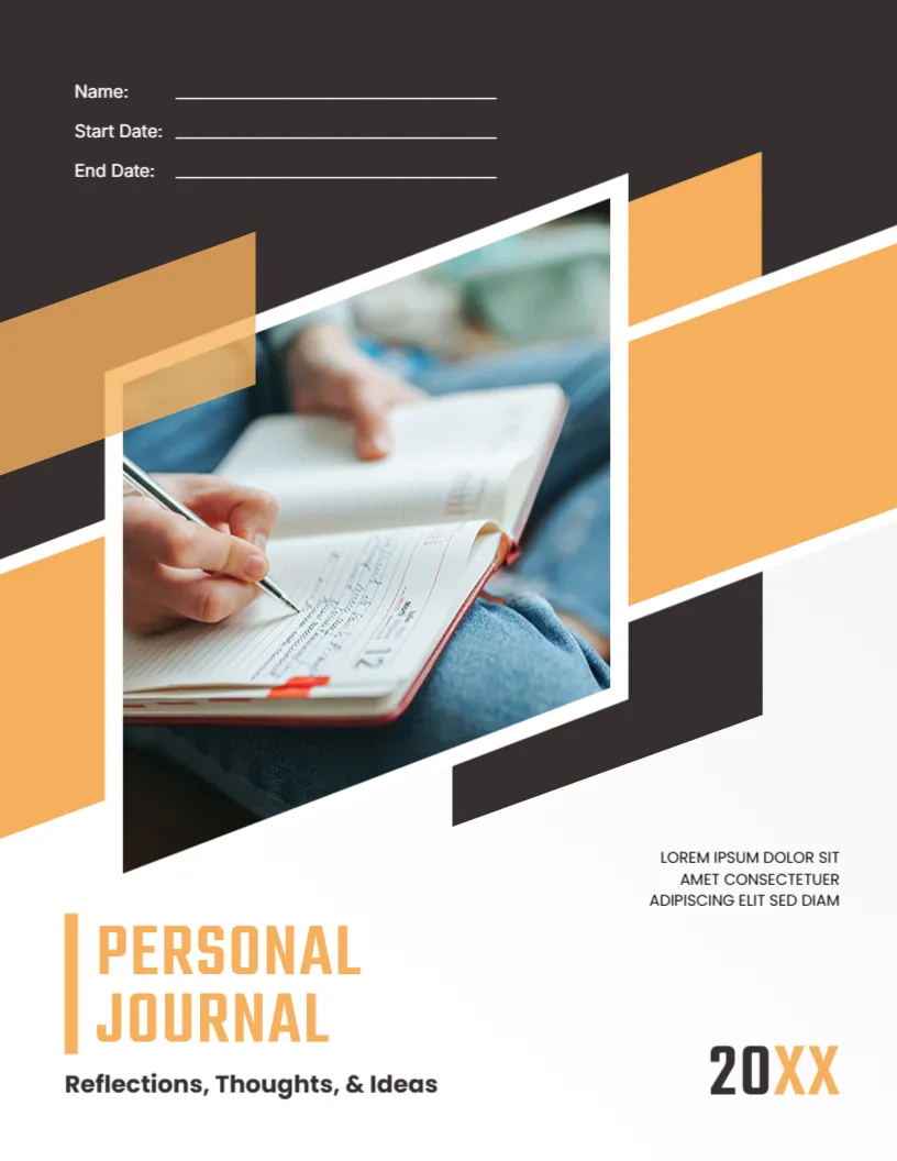 Cover Page Template for Personal Journal