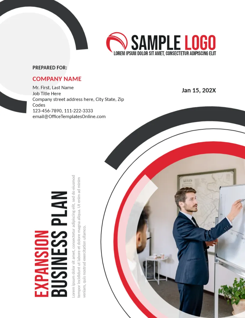 Cover Page Design for Expansion Business Plan
