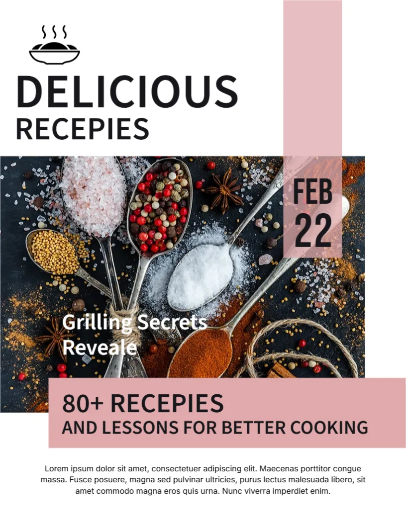 Cooking Magazine Cover Page Template