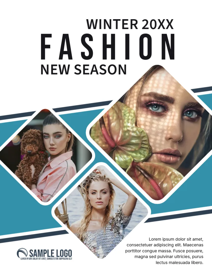 Cover Page Template for Fashion Magazine