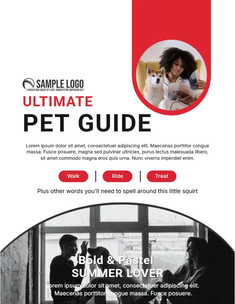 Cover Page Template for Pet Magazine