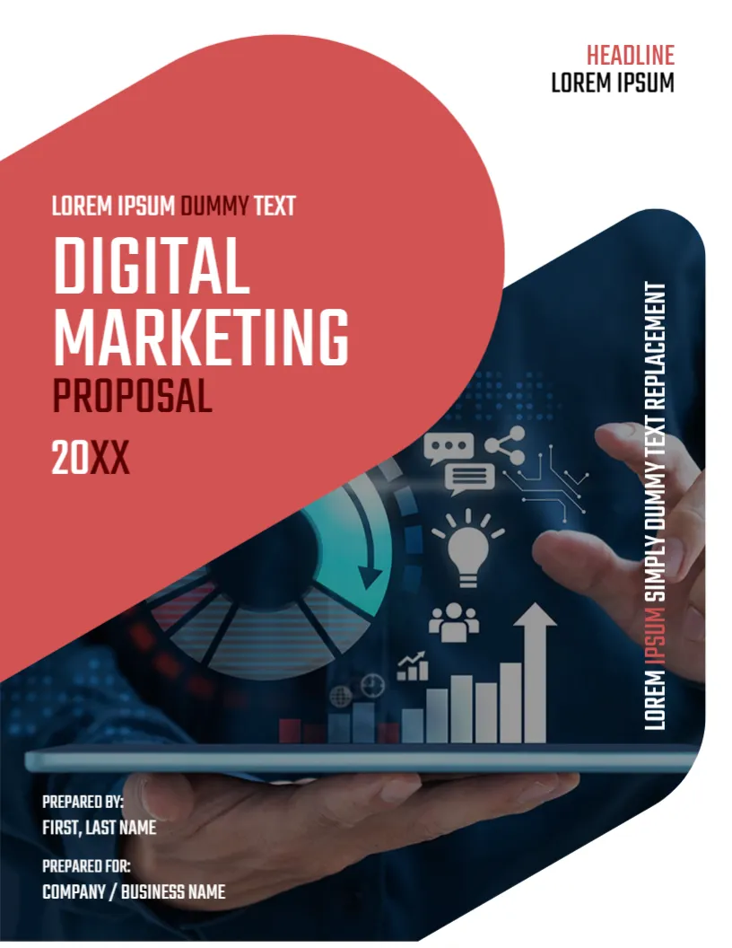 Cover Page Template for Digital Marketing Proposal