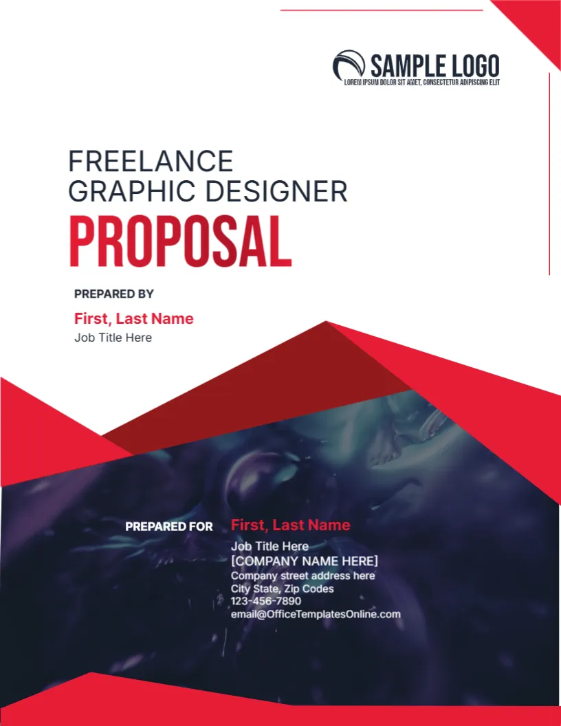 Freelance Graphic Designer Cover Page Template