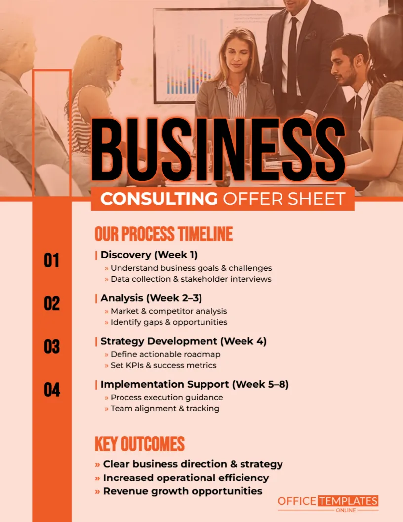 Business Consulting Offer Sheet Template