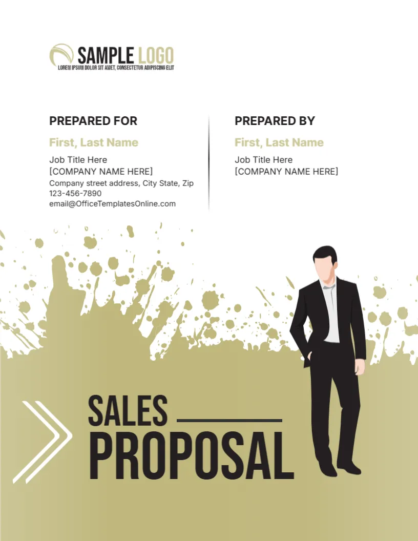 Cover Page Template for Sales Proposal