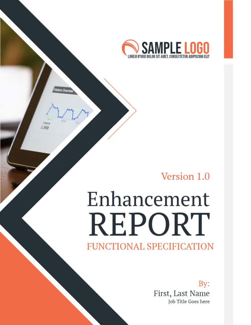 Functional Report Cover Page Template