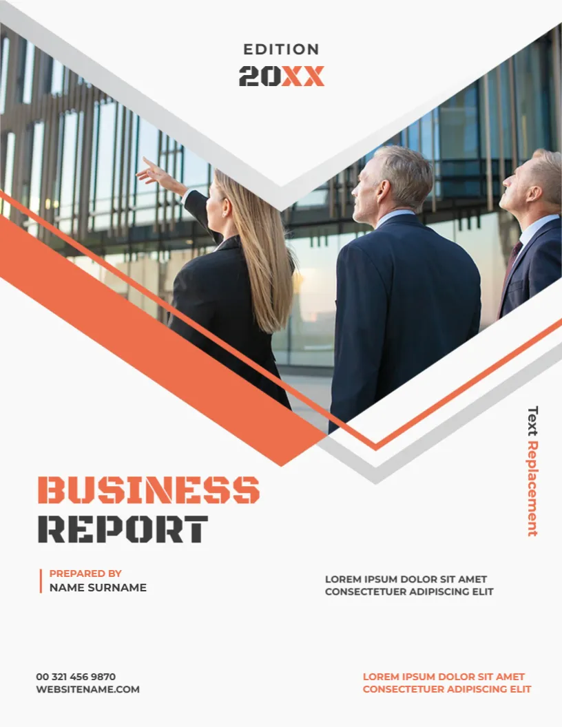Construction Business Report Cover Page Template