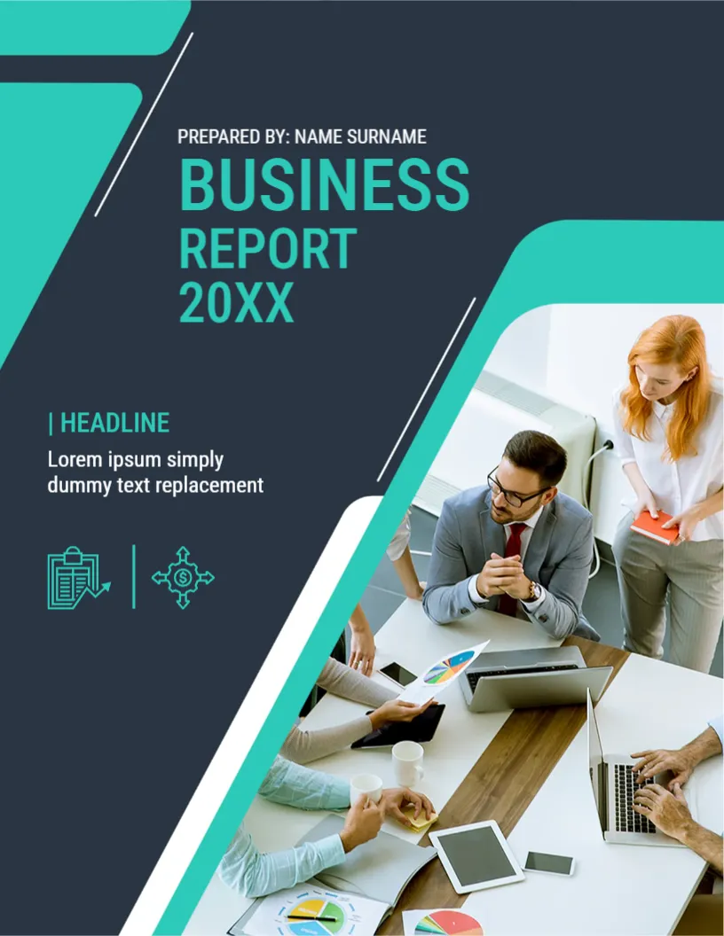 Report Cover Page Template for Business