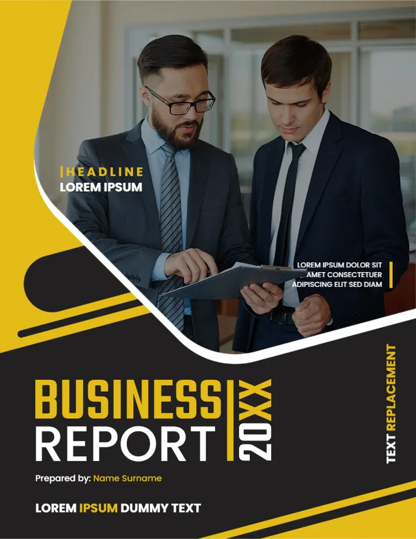 Tech Business Report Cover Page Design