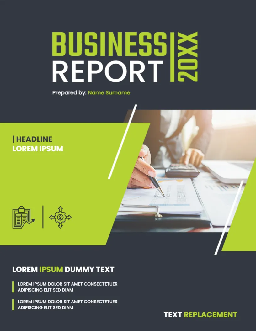 Marketing Business Cover Page Template