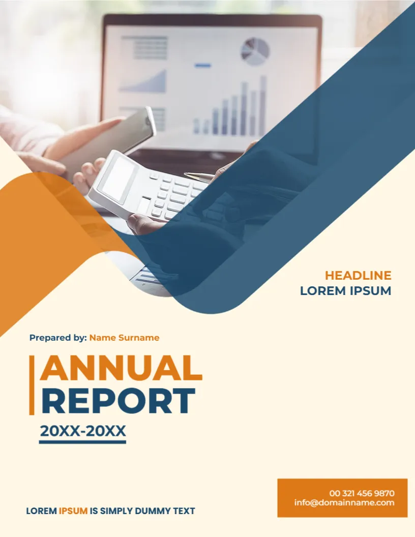 Cover Page Template for Annual Report