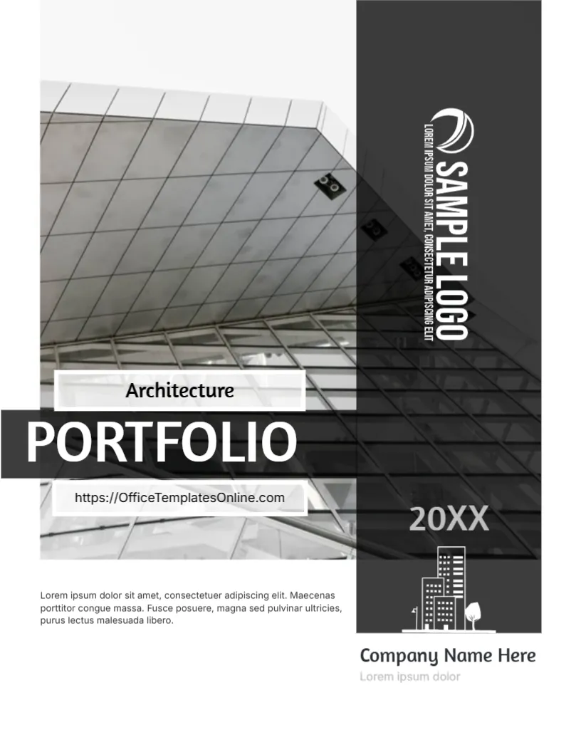 Cover Page Template for Architecture Portfolio