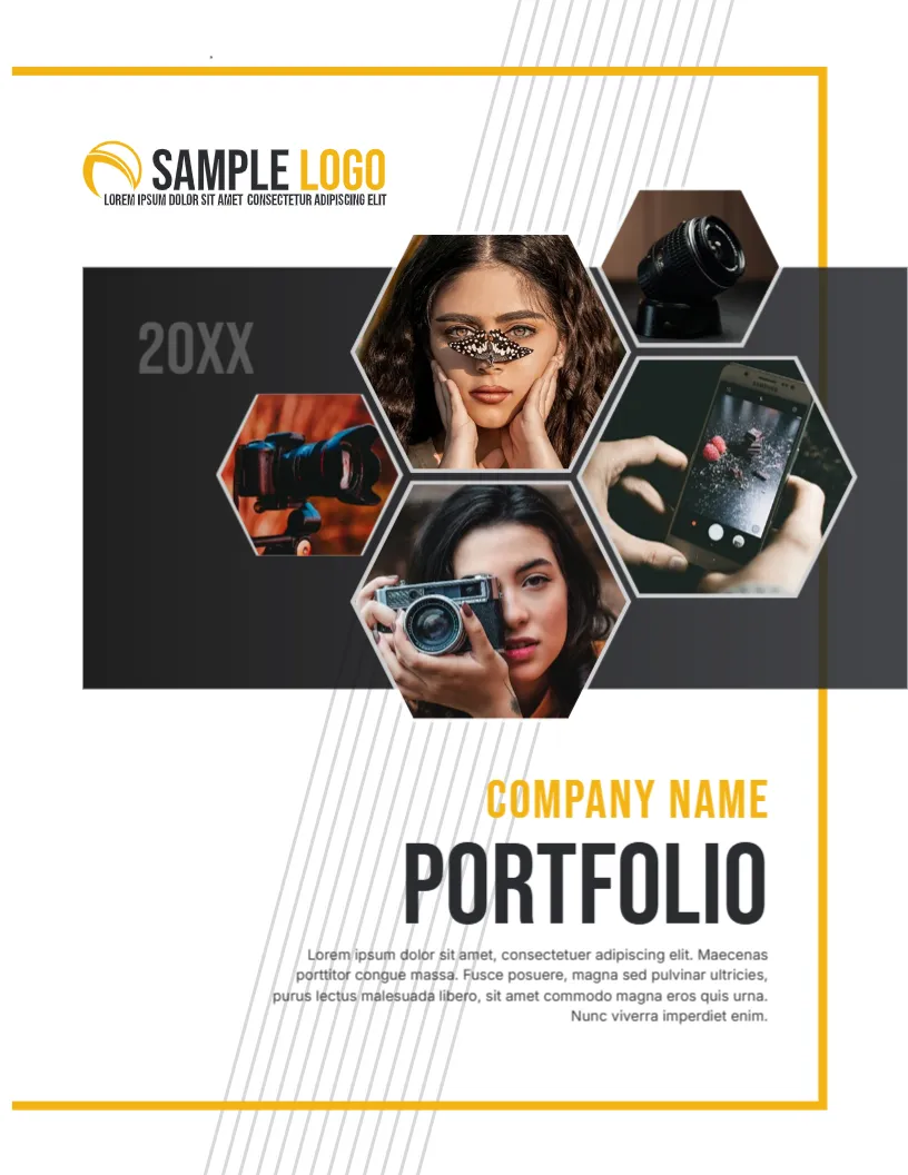 Photography Portfolio Cover Page Template