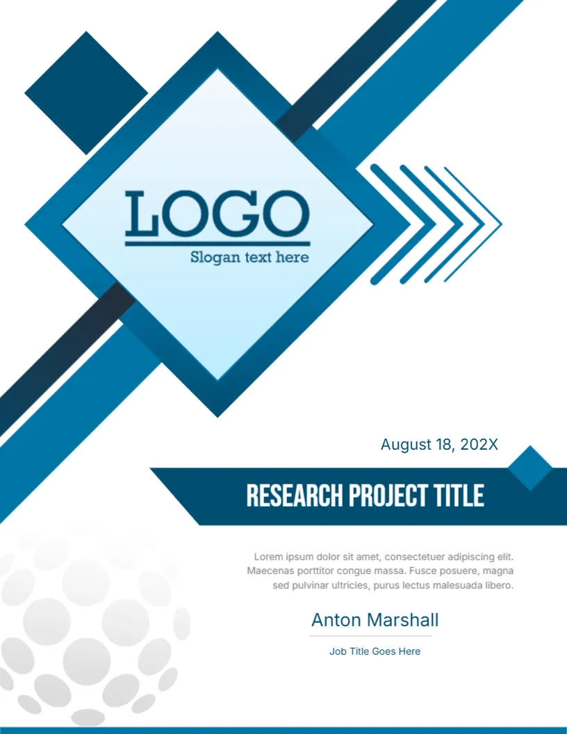 Research Paper Cover Page Template