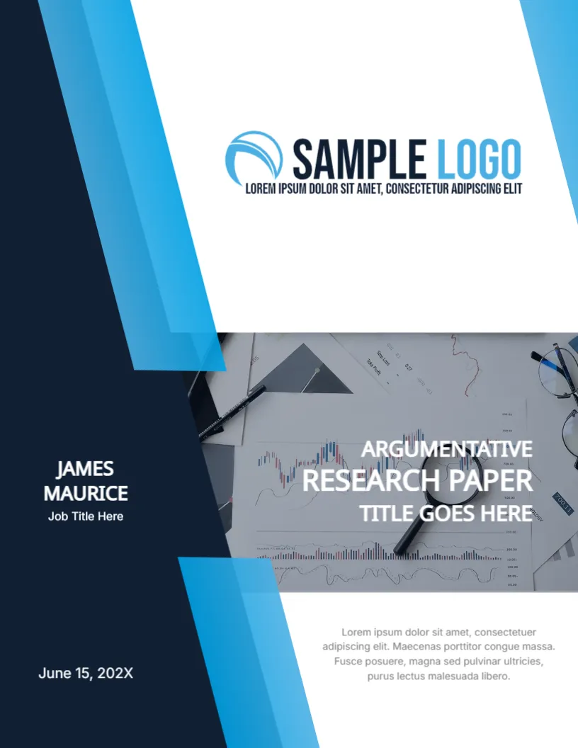 Argumentative Research Paper Cover Page Design