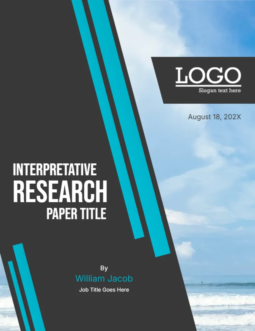 Cover Page Template for Interpretative Research Paper