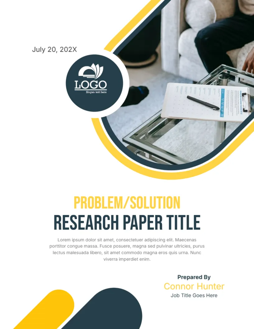 Problem/Solution Research Paper Cover Page