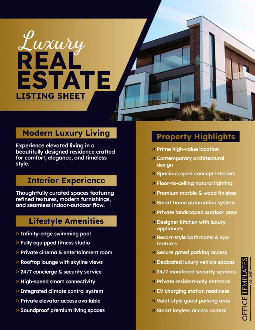 Luxury Real Estate Listing Template