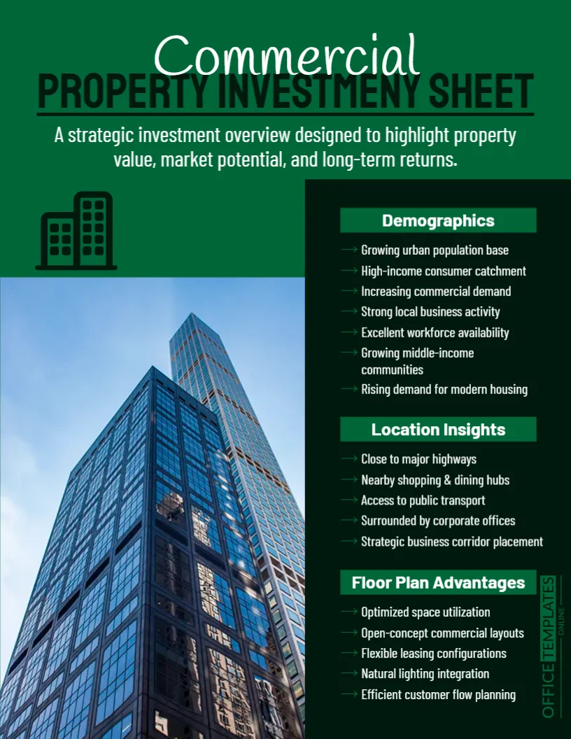 Commercial Real Estate Investment Template