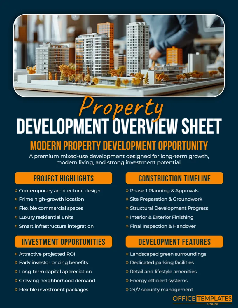 Real Estate Development Overview Template