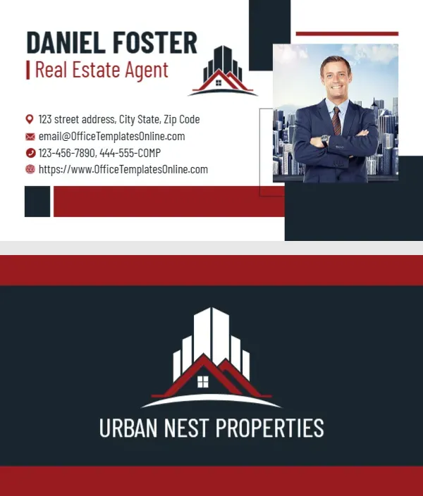 Modern Real Estate Agent Business Card Template