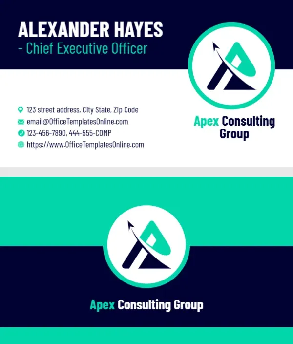 Minimal Corporate Executive Business Card Template