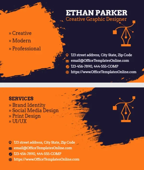 Creative Graphic Designer Business Card Template
