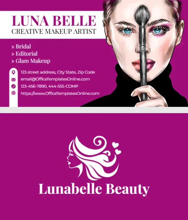 Makeup Artist Business Card Template