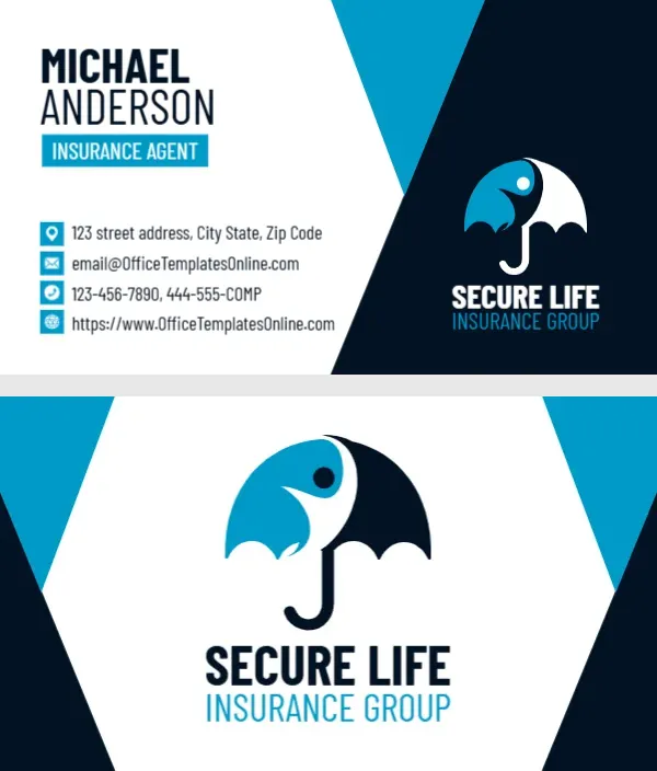 Insurance Agent Business Card Template