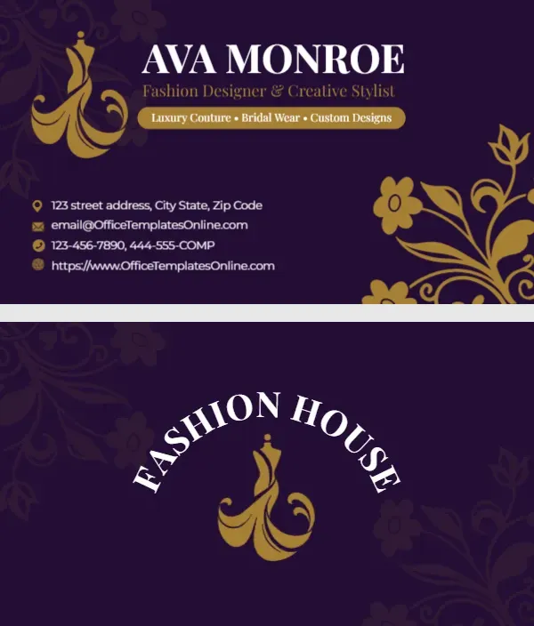 Fashion Designer Business Card