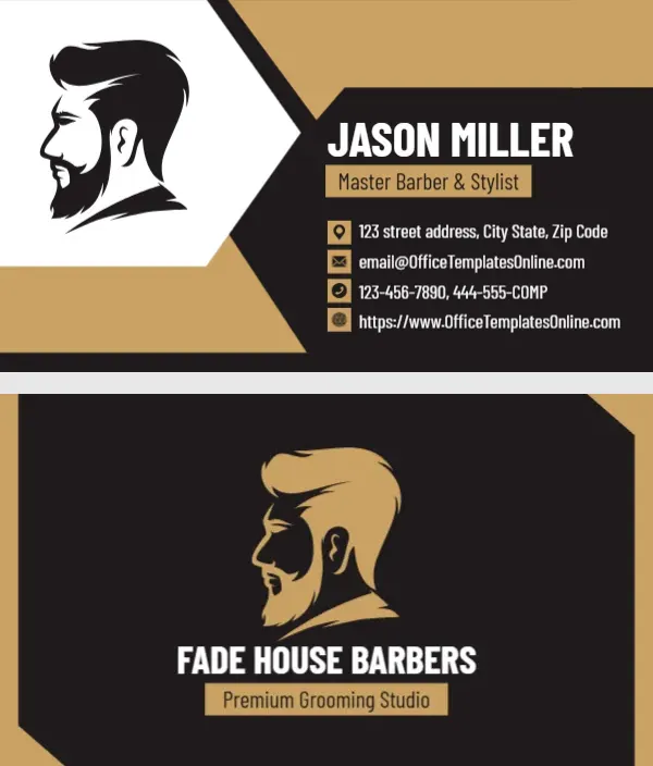 Barber Shop Business Card Template