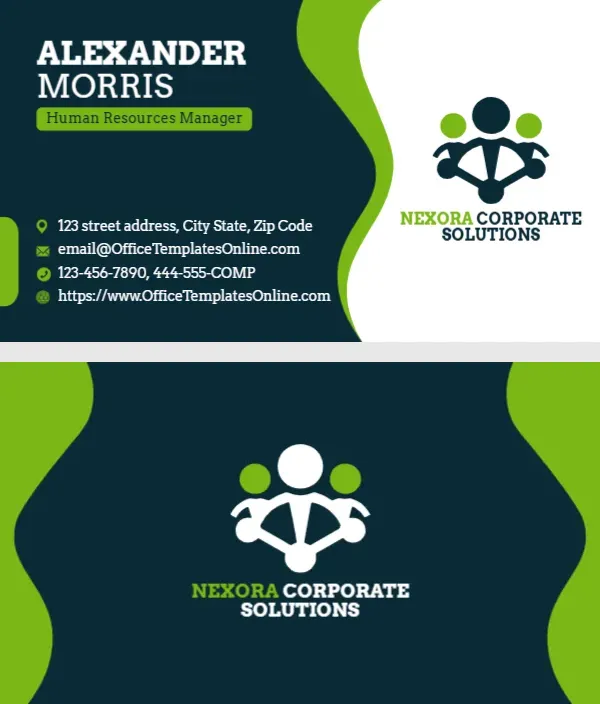 Human Resources Business Card Template
