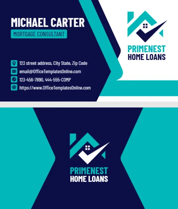 Mortgage Consultant Business Card Template