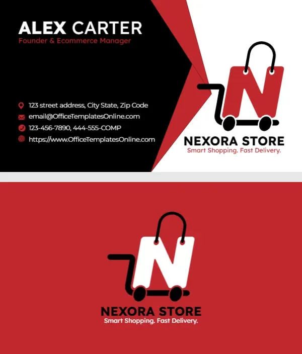 Ecommerce Store Business Card Template